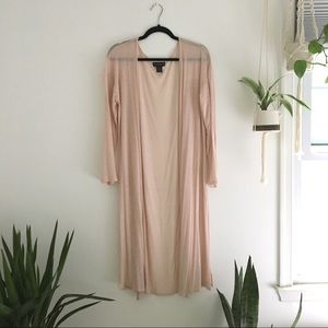 Jersey knit cardigan duster